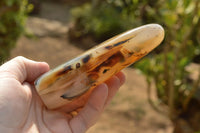 Polished Dendritic Agate Standing Free Forms  x 3 From Moralambo, Madagascar - TopRock