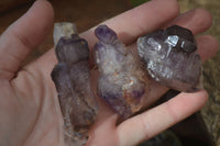 Natural Skeletal Smokey Amethyst Crystals  x 12 From Chiredzi, Zimbabwe