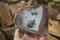 Polished One Side Polished Agate Free Forms  x 2 From Southern Africa