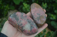 Natural Rough & Polished Rhodonite Specimens  x 5 From Zimbabwe - TopRock