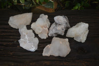 Natural Cathedral Window Quartz Crystals  x 6 From Madagascar