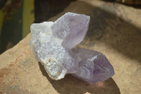 Natural Jacaranda Amethyst Clusters  x 3 From Mumbwa, Zambia - Toprock Gemstones and Minerals 