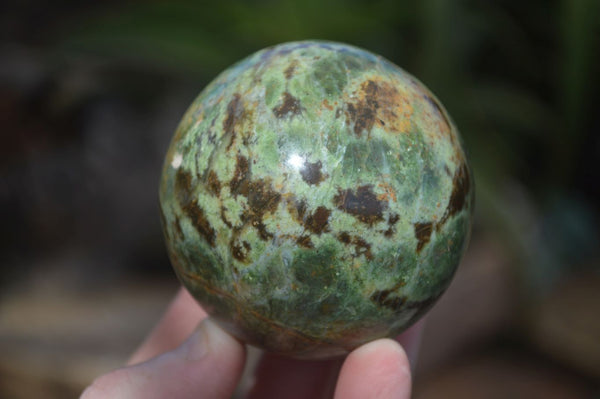 Polished Green Chrysoprase Spheres  x 4 From Ambatondrazaka, Madagascar - Toprock Gemstones and Minerals 