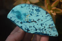 Polished Blue Shattuckite Free Forms  x 3 From Namibia