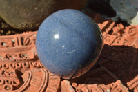 Polished Beautifully Blue Lazulite Spheres x 2 From Madagascar - TopRock