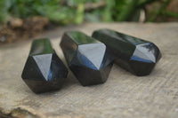 Polished Double Terminated Black Basalt Points  x 4 From Madagascar - Toprock Gemstones and Minerals 