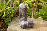 Polished Deep Purple Gemmy Lepidolite Crystals With Pink Tourmaline Inclusions In One  x 2 From Madagascar - TopRock