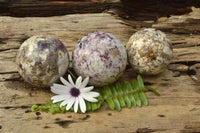 Polished Pink Rubellite Tourmaline Spheres x 3 From Madagascar - TopRock