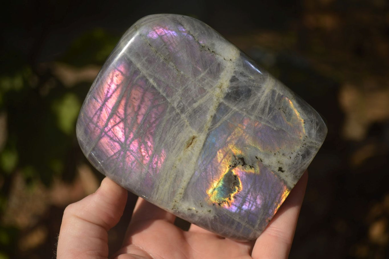 High Grade shops Purple Flash Labradorite Sun and Moon