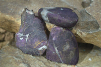 Polished One Side Polished Purpurite Free Forms x 12 From Erongo, Namibia