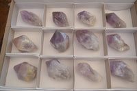 Natural Single Jacaranda Amethyst Crystals x 12 From Zambia