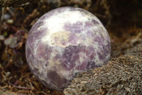 Polished Dark Purple Lepidolite Spheres x 4 From Madagascar - TopRock