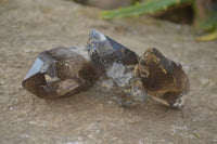 Natural Clear Smokey Quartz Crystals  x 12 From Malawi