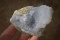 Natural Blue Lace Agate Geode Specimens  x 12 From Nsanje, Malawi