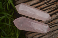 Polished Double Terminated Pink Rose Quartz Points  x 4 From Ambatondrazaka, Madagascar - TopRock