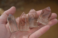 Polished Wispy Phantom Smokey Quartz Points x 20 From Madagascar