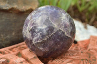 Polished Dark Purple Lepidolite Spheres x 4 From Madagascar - TopRock