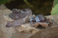 Natural Skeletal Smokey Amethyst Crystals  x 12 From Chiredzi, Zimbabwe