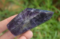 Polished Dark Purple Chevron Amethyst Points  x 6 From Zambia - Toprock Gemstones and Minerals 