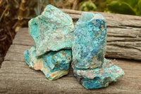 Natural Rough Blue Shattuckite Specimens  x 12 From Kaokoveld, Namibia - TopRock