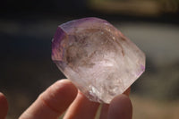 Polished Smokey Window Amethyst Points x 3 From Madagascar