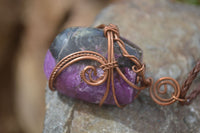 Polished Mixed Copper Wire Wrapped Pendants  x 6 From Madagascar