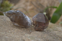 Natural Clear Smokey Quartz Crystals  x 12 From Malawi