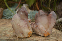 Natural Red Hematoid Phantom Quartz Clusters  x 4 From Karoi, Zimbabwe - TopRock