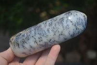 Polished Dendritic White Opal Standing Free Forms & Gallets x 6 From Madagascar - Toprock Gemstones and Minerals 