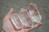 Polished Double Terminated Clear Quartz Crystals x 6 From Madagascar - TopRock