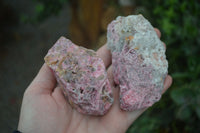 Natural Rough & Polished Rhodonite Specimens  x 5 From Zimbabwe - TopRock