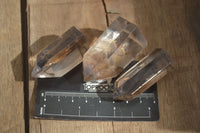 Polished Wispy Phantom Smokey Quartz Points x 20 From Madagascar