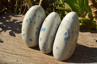 Polished Blue Spotted Spinel / Dalmatian Stone Standing Free Forms  x 3 From Madagascar - TopRock