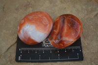 Polished Carnelian Agate Palm Stones  x 6 From Madagascar - Toprock Gemstones and Minerals 