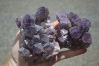 Natural Dark Purple Amethyst Clusters  x 3 From Mapatizya, Zambia - TopRock