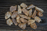 Natural Honey Aragonite Etched & Cobbed Pieces  x 35 From Namibia