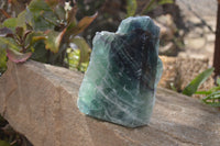 Polished Watermelon Fluorite Standing Free Form  x 1 From Uis, Namibia