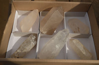 Polished Inclusion Quartz Points x 6 From Madagascar