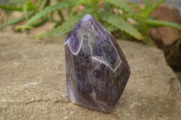 Polished Chevron Amethyst Point x 1 From Zambia