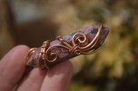 Polished Mixed Copper Wire Wrapped Pendants  x 6 From Madagascar