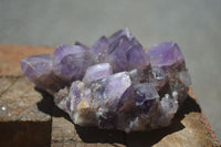 Natural Dark Purple Amethyst Clusters  x 3 From Mapatizya, Zambia - TopRock