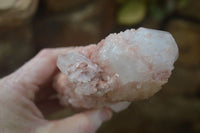 Natural Pink Candle Quartz Specimens   x 5 From Madagascar