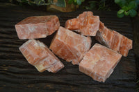 Natural New Sunset Orange Calcite Specimens  x 6 From Spitzkop, Namibia