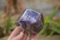 Polished Chevron Amethyst Point x 1 From Zambia