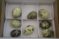 Polished Spotted Leopard Stone Eggs x 8 From Nyanga & Shamva, Zimbabwe - Toprock Gemstones and Minerals 