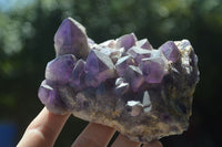 Natural Dark Purple Amethyst Clusters  x 3 From Mapatizya, Zambia - TopRock