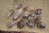 Natural Window Amethyst Crystals  x 12 From Chiredzi, Zimbabwe