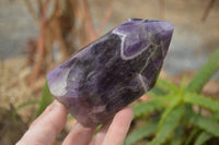 Polished Chevron Amethyst Point x 1 From Zambia