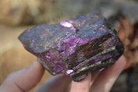 Natural Metallic Purpurite Cobbed Specimens x 6 From Erongo, Namibia