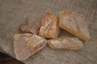 Natural Honey Aragonite Etched & Cobbed Pieces  x 35 From Namibia